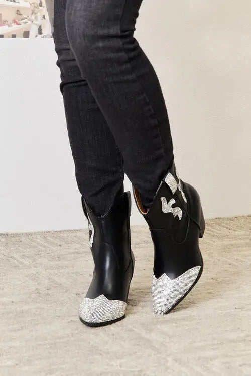 East Lion Corp Rhinestone Pointed Boots - MegaSuperStar