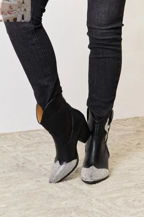 East Lion Corp Rhinestone Pointed Boots - MegaSuperStar