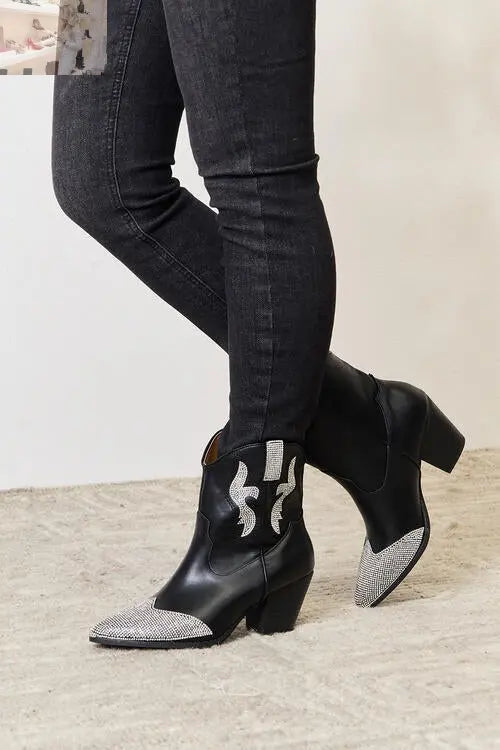 East Lion Corp Rhinestone Pointed Boots - MegaSuperStar