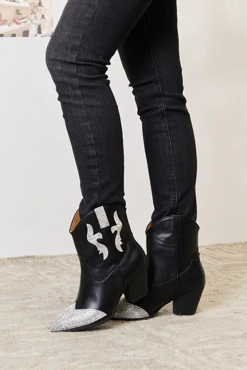East Lion Corp Rhinestone Pointed Boots - MegaSuperStar