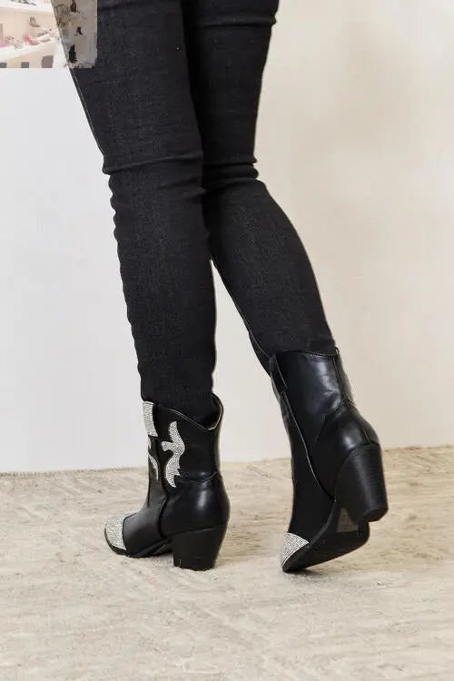 East Lion Corp Rhinestone Pointed Boots - MegaSuperStar