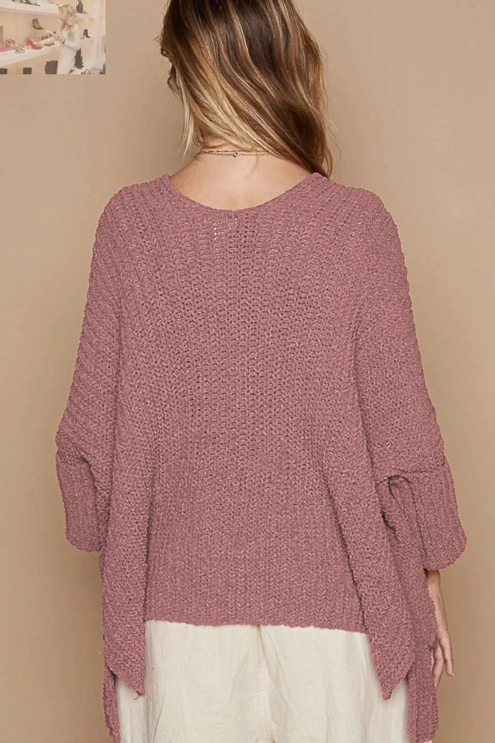 POL Open Front Sweater Cardigan with Pockets