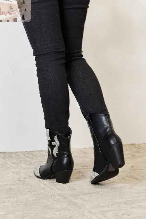 East Lion Corp Rhinestone Pointed Boots - Sparkle in Style - MegaSuperStar