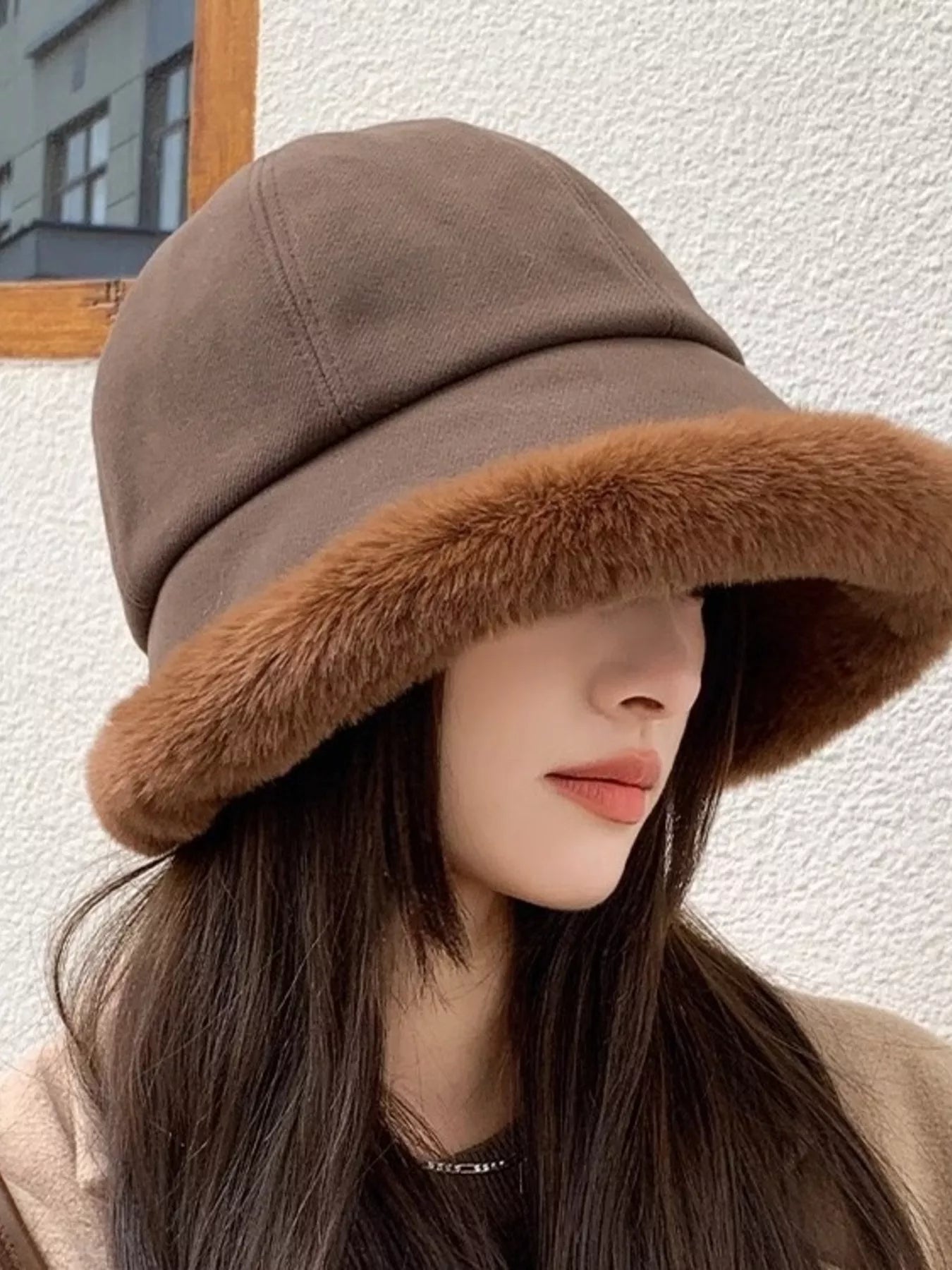 Fuzzy Trim Bucket Hat - MegaSuperStar