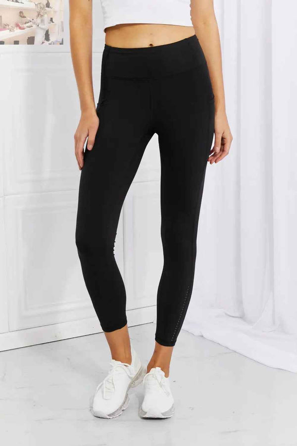 Leggings Depot Reflective Dot Active Leggings for Full-Size Strength and Lengthen