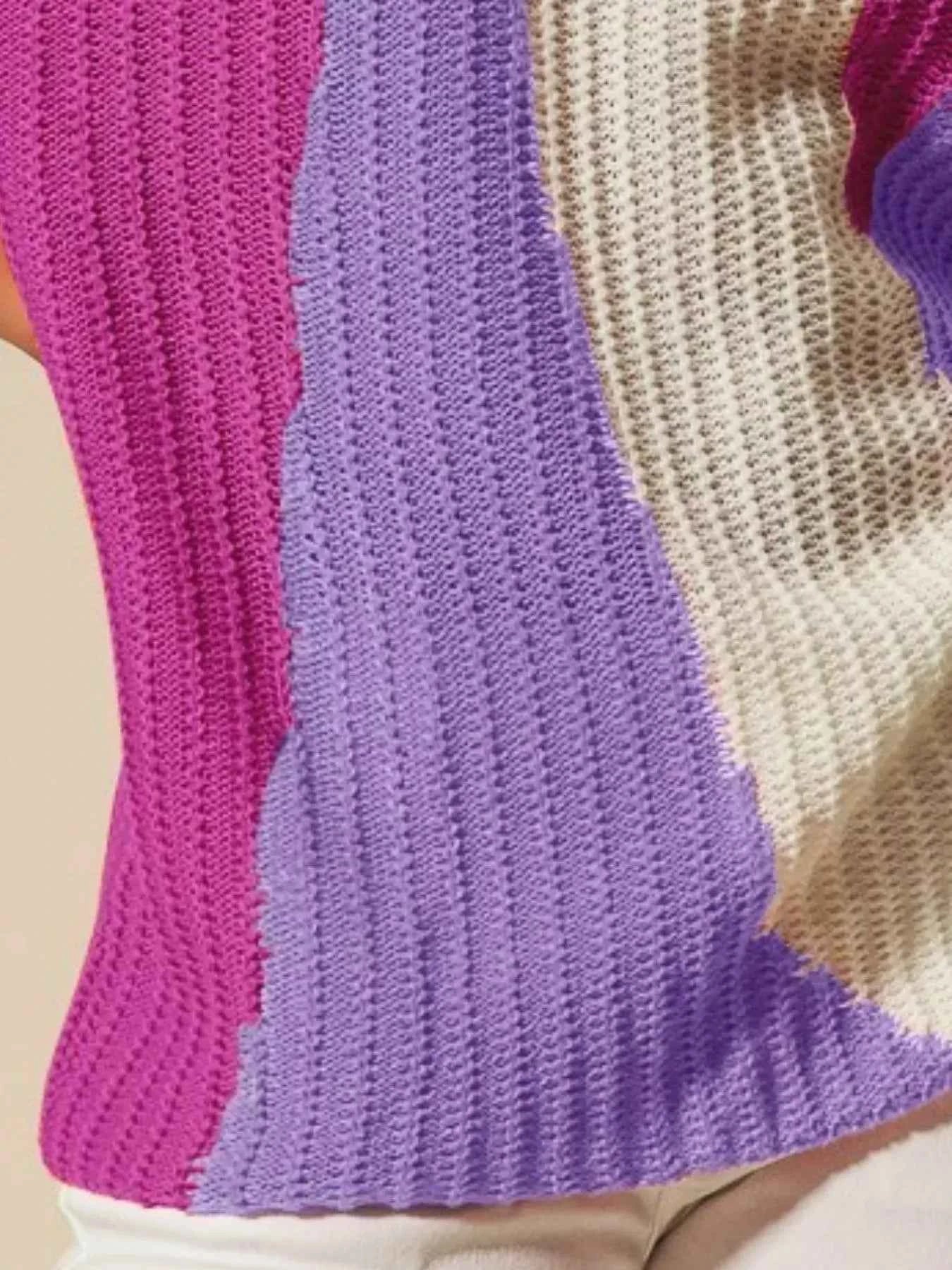 SO ME Boat Neck Lightweight Sweater Top - Multi Colored and Stylish - MegaSuperStar