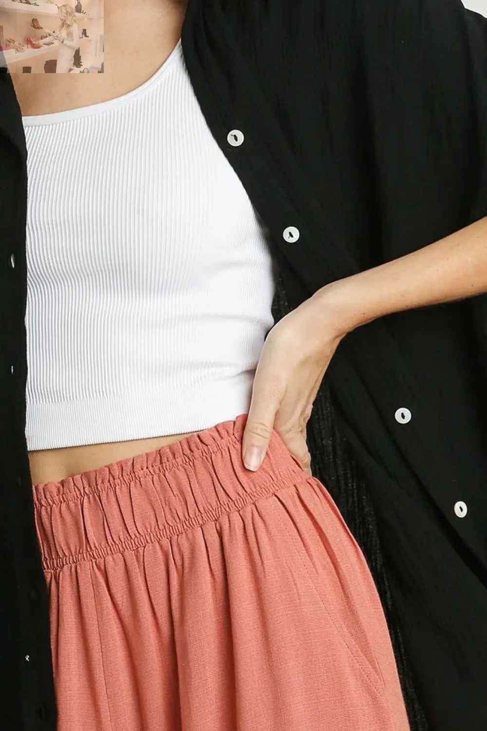 Umgee Plus Size Button Down Shirt Short Sleeve Textured Top - MegaSuperStar