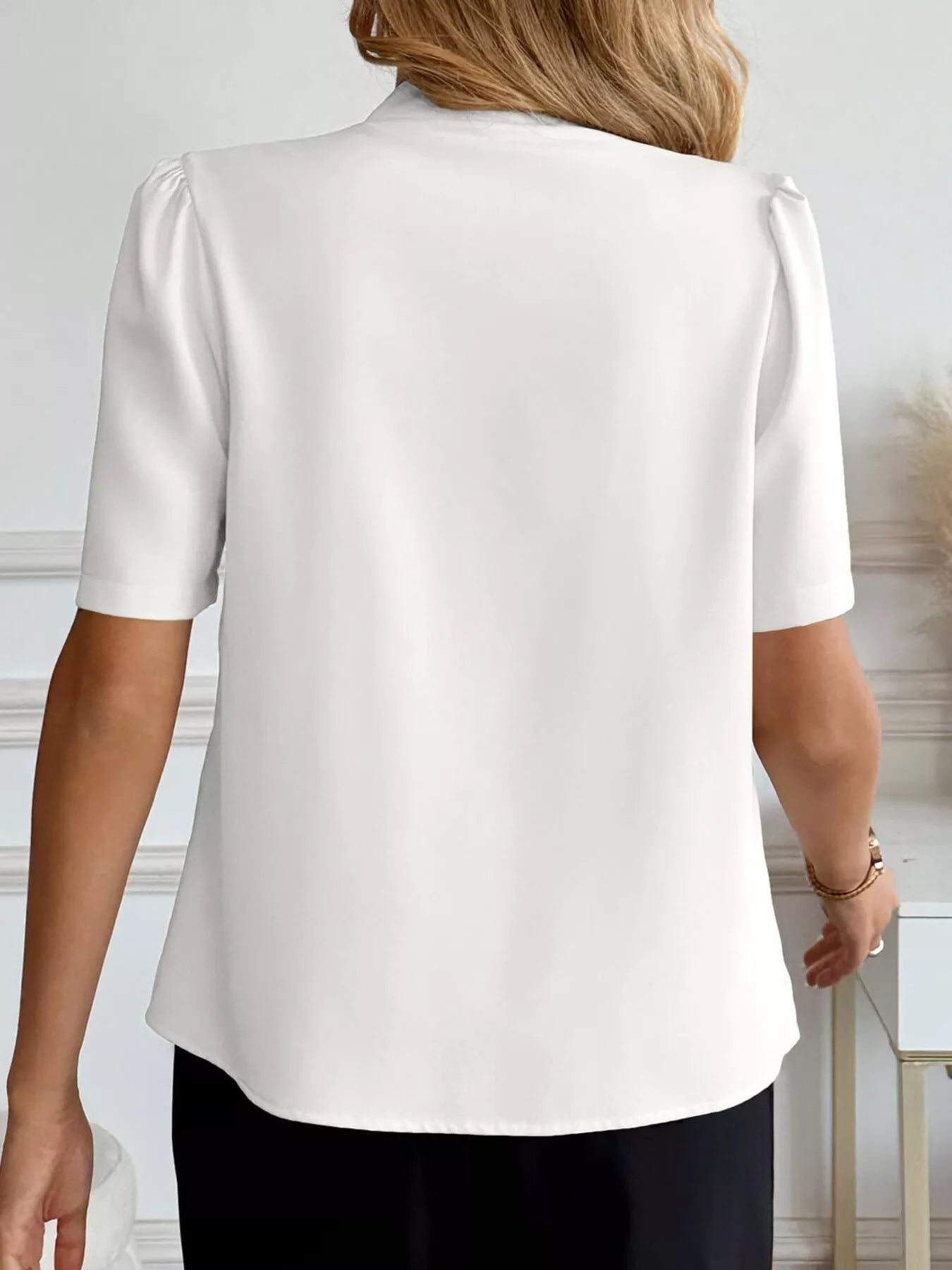 V - Neck Button - Down Shirt - MegaSuperStar