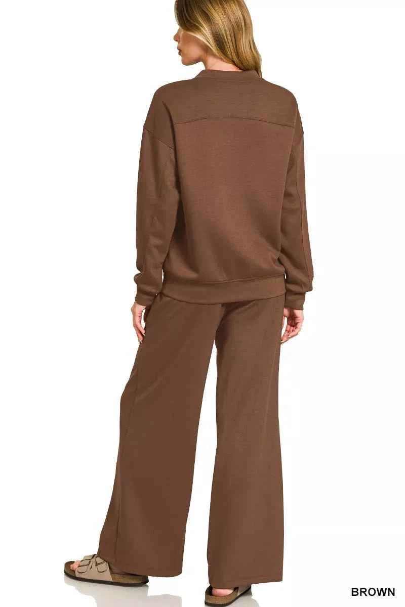Zenana Scuba Pullover Pants Set for Ultimate Comfort and Style - MegaSuperStar