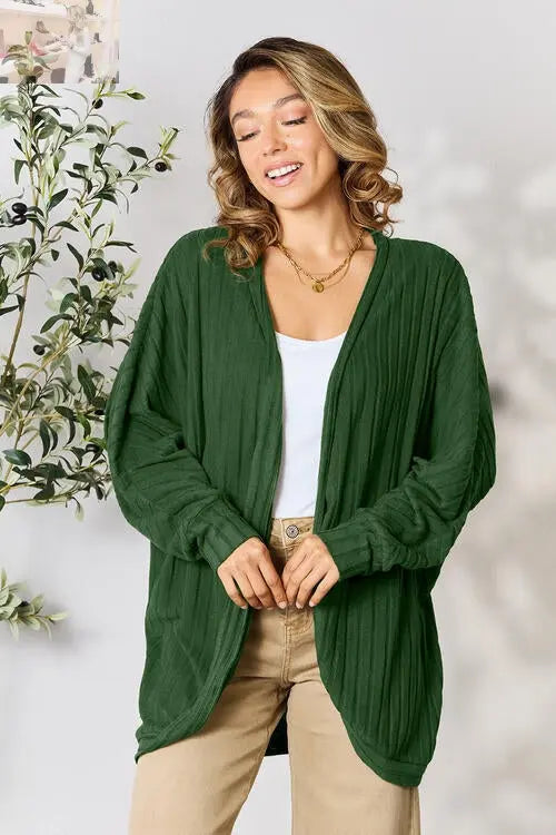 Basic Bae Full Size Ribbed Cocoon Cardigan