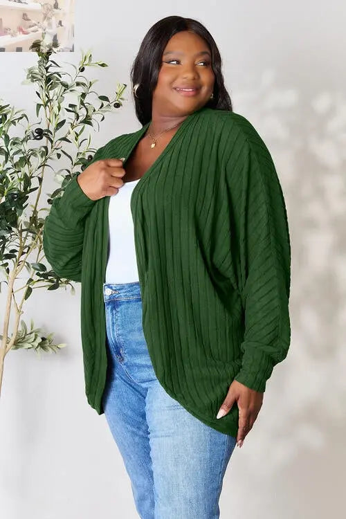 Basic Bae Full Size Ribbed Cocoon Cardigan