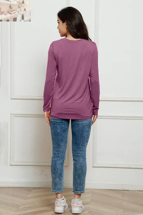 Basic Bae Full Size Round Neck Long Sleeve Top