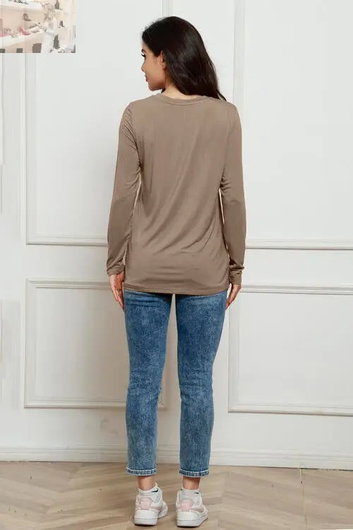 Basic Bae Full Size Round Neck Long Sleeve Top