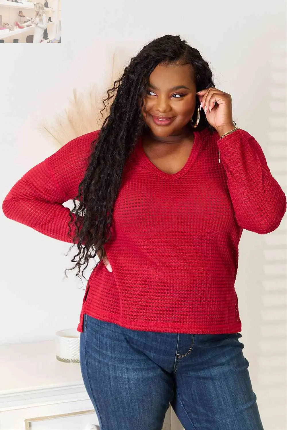 Culture Code Full Size Wide Notch Relax Top