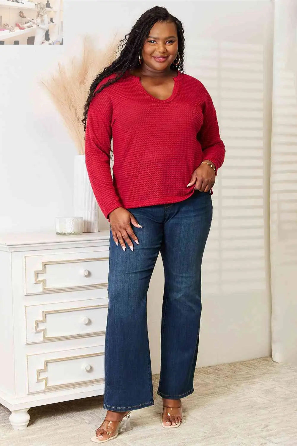 Culture Code Full Size Wide Notch Relax Top