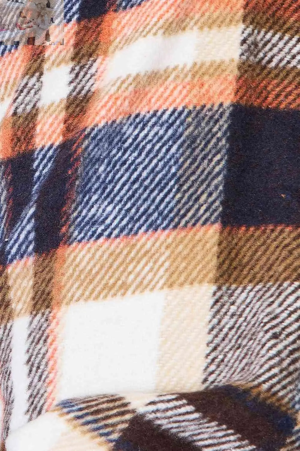 Double Take Plaid Button Front Shirt Jacket with Breast Pockets