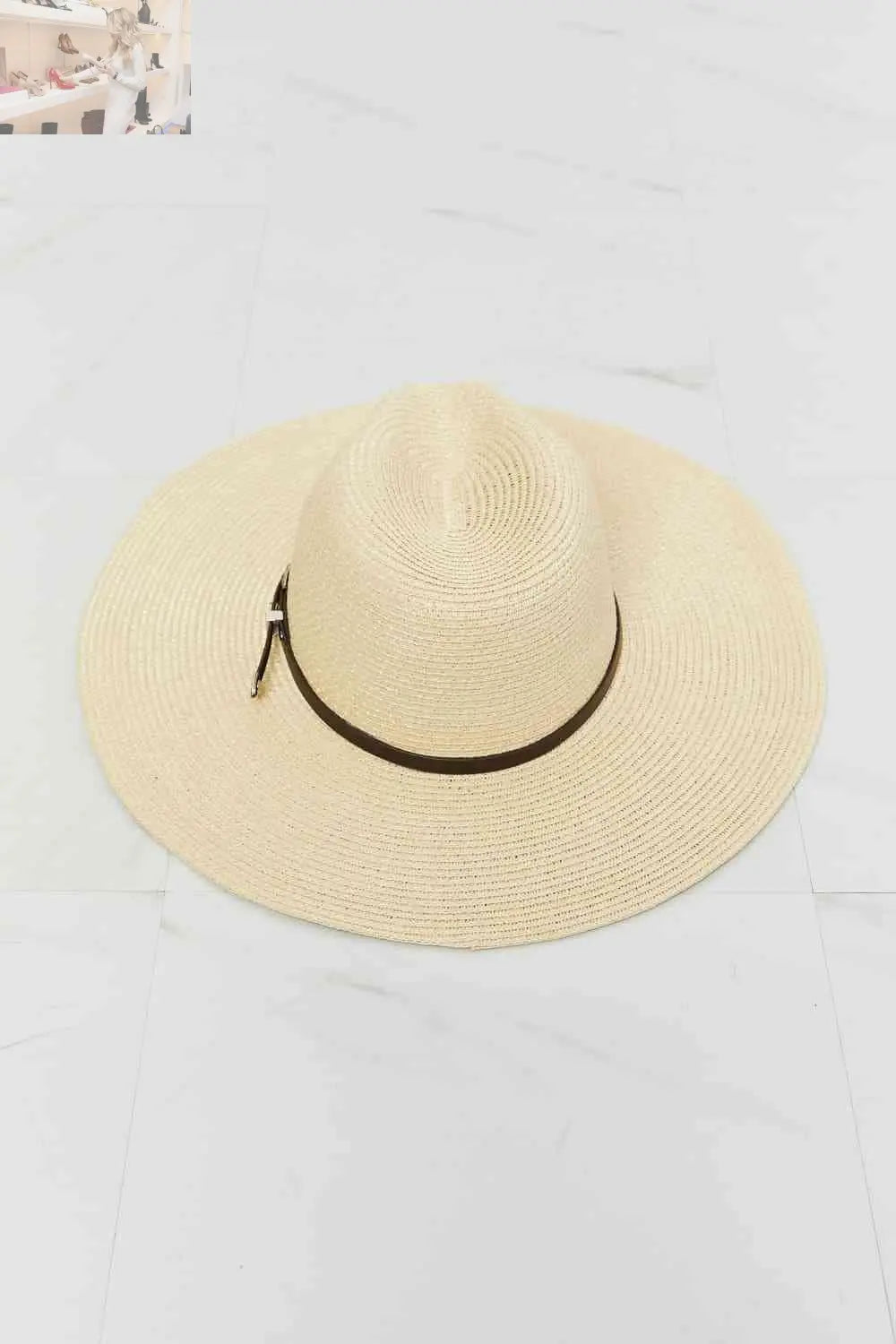 Fame Boho Summer Straw Fedora Hat