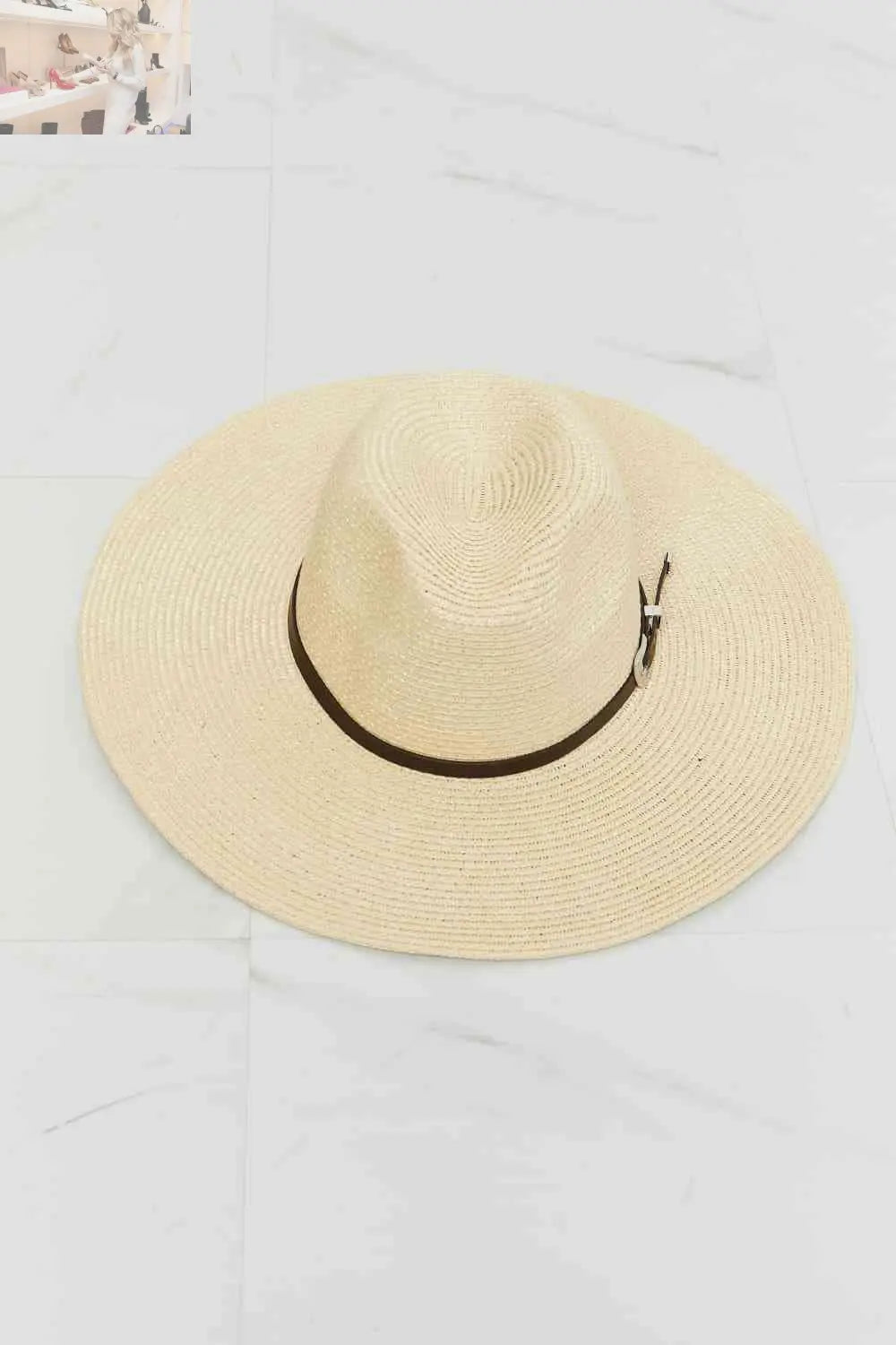 Fame Boho Summer Straw Fedora Hat