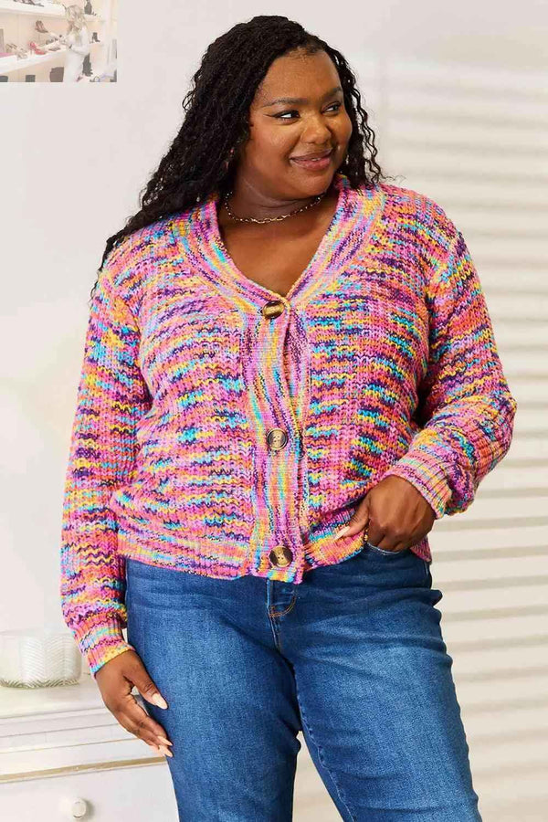 Woven Right V-Neck Cardigan - Long Sleeve Cozy Style