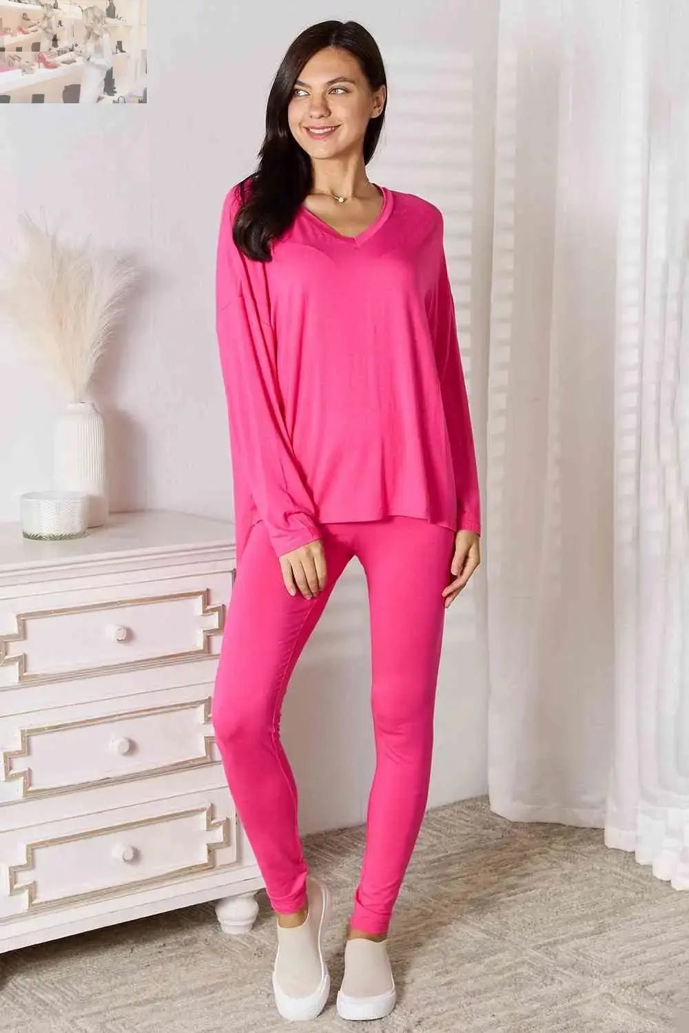 Discover Unmatched Comfort and Style with the Basic Bae Full Size Lounge Set - MegaSuperStar