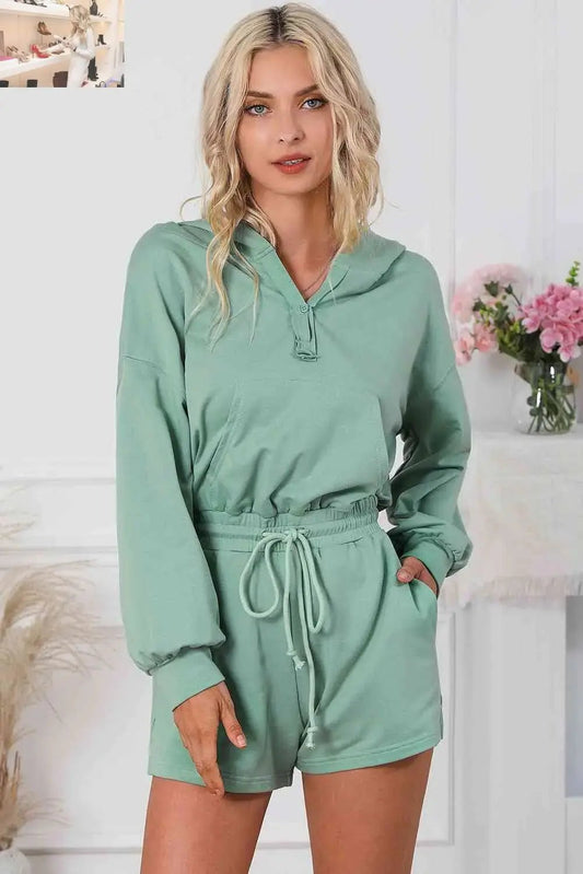 Fun Flirty Looks: How to Style Your Drawstring Waist Hooded Romper with Pockets This Fall - MegaSuperStar