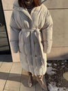 Longline Padded Winter Coat with Belted thumbnail