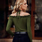 Frill Halter Neck Long Sleeve T-Shirt