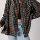 Plaid Button Up Long Sleeve Jacket