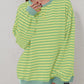 Contrast Striped Long Sleeve Sweatshirt