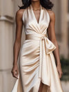Full Size High-Low Ruffled Satin Maxi Dress Plus Size thumbnail