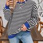 Contrast Striped Long Sleeve Sweatshirt