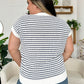 Striped Round Neck Sweater Vest