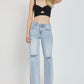 RISEN Full Size High Rise Distressed Wide Leg Jeans