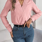 V-Neck Long Sleeve Blouse