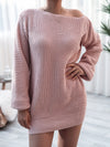 Rib-Knit Mini Sweater Dress thumbnail
