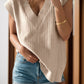 V-Neck Cap Sleeve Knit Vest