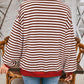 Contrast Striped Long Sleeve Sweatshirt