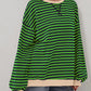 Contrast Striped Long Sleeve Sweatshirt