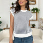 Striped Round Neck Sweater Vest