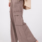 SAGE + FIG Knit Terry Mineral Wash Wide Leg Pants