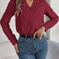 V-Neck Long Sleeve Blouse