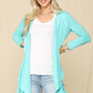 Celeste Full Size Open Front Knit Cardigan