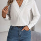 V-Neck Long Sleeve Blouse