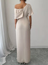 One-Shoulder Satin Maxi Dress thumbnail