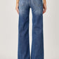 Risen Full Size High Rise Frayed Hem Wide Leg Jeans