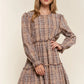 And The Why Full Size Washed Frayed Tiered Plaid Dress