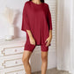 Basic Bae Full Size Soft Rayon Three-Quarter Sleeve Top and Shorts Set 