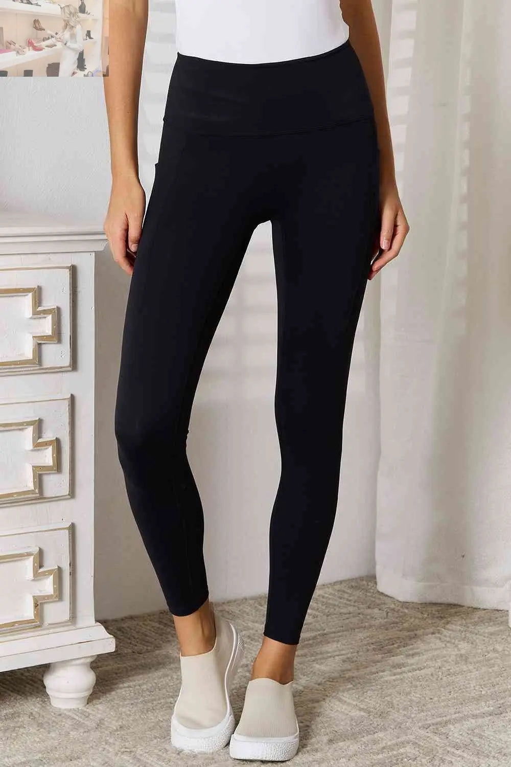 Basic Bae Wide Waistband Sports Leggings - MegaSuperStar