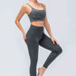 Breathable Wide Waistband Active Leggings with Pockets - MegaSuperStar