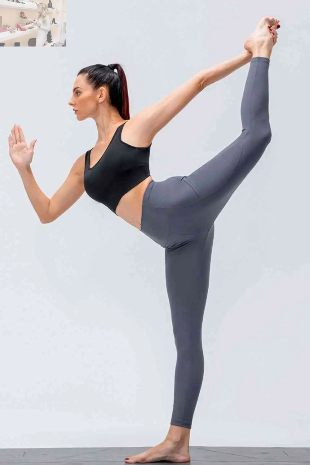 Breathable Wide Waistband Active Leggings with Pockets - MegaSuperStar